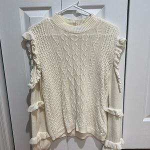 Cream Cable Knit Sweater